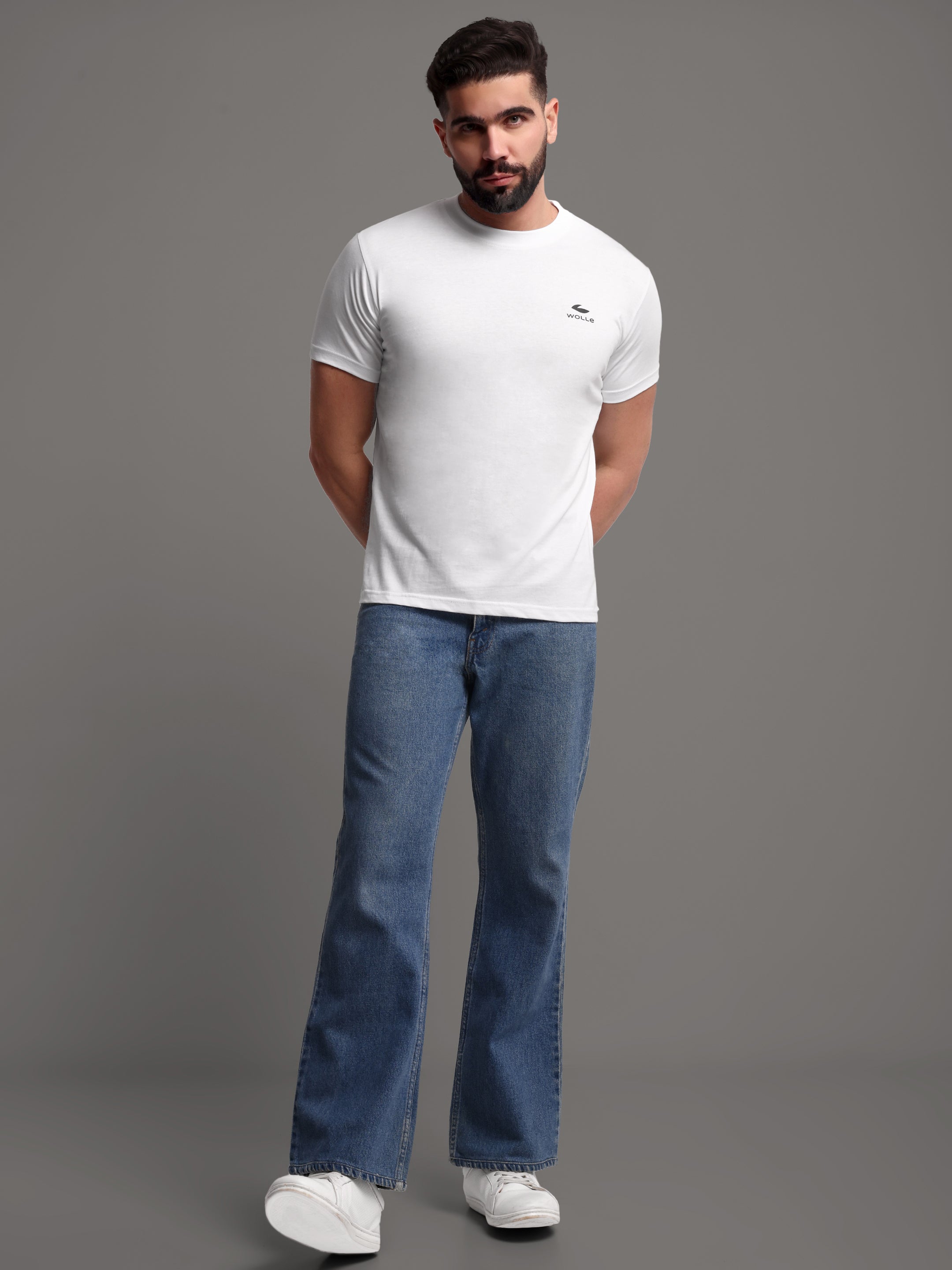 Pure Cotton solid Round Neck T-Shirt for Men
