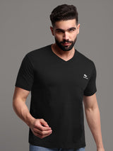 Pure Cotton solid V Neck T-Shirt for Men