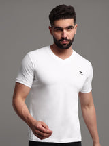 Pure Cotton solid V Neck T-Shirt for Men