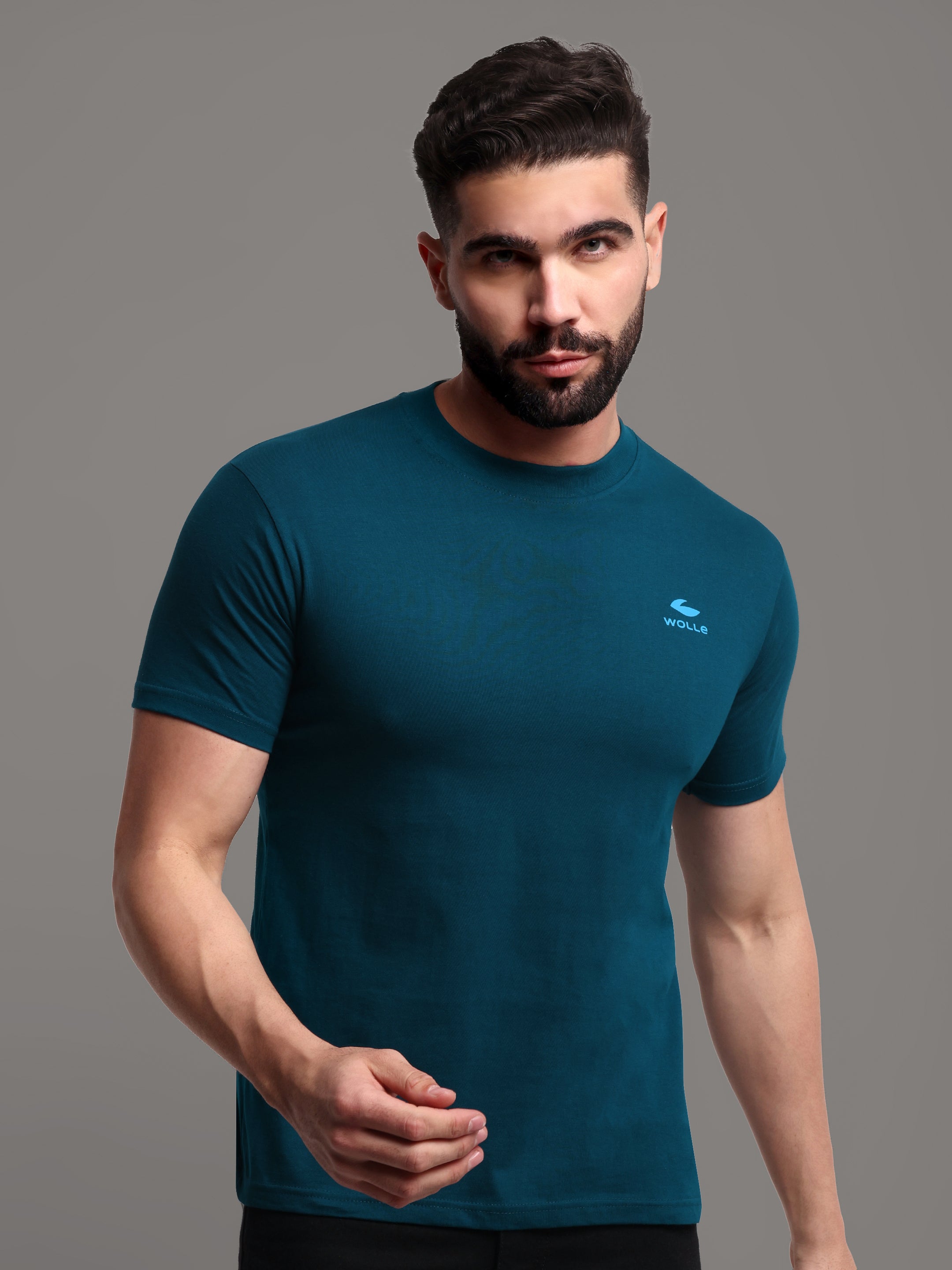 Pure Cotton solid Round Neck T-Shirt for Men