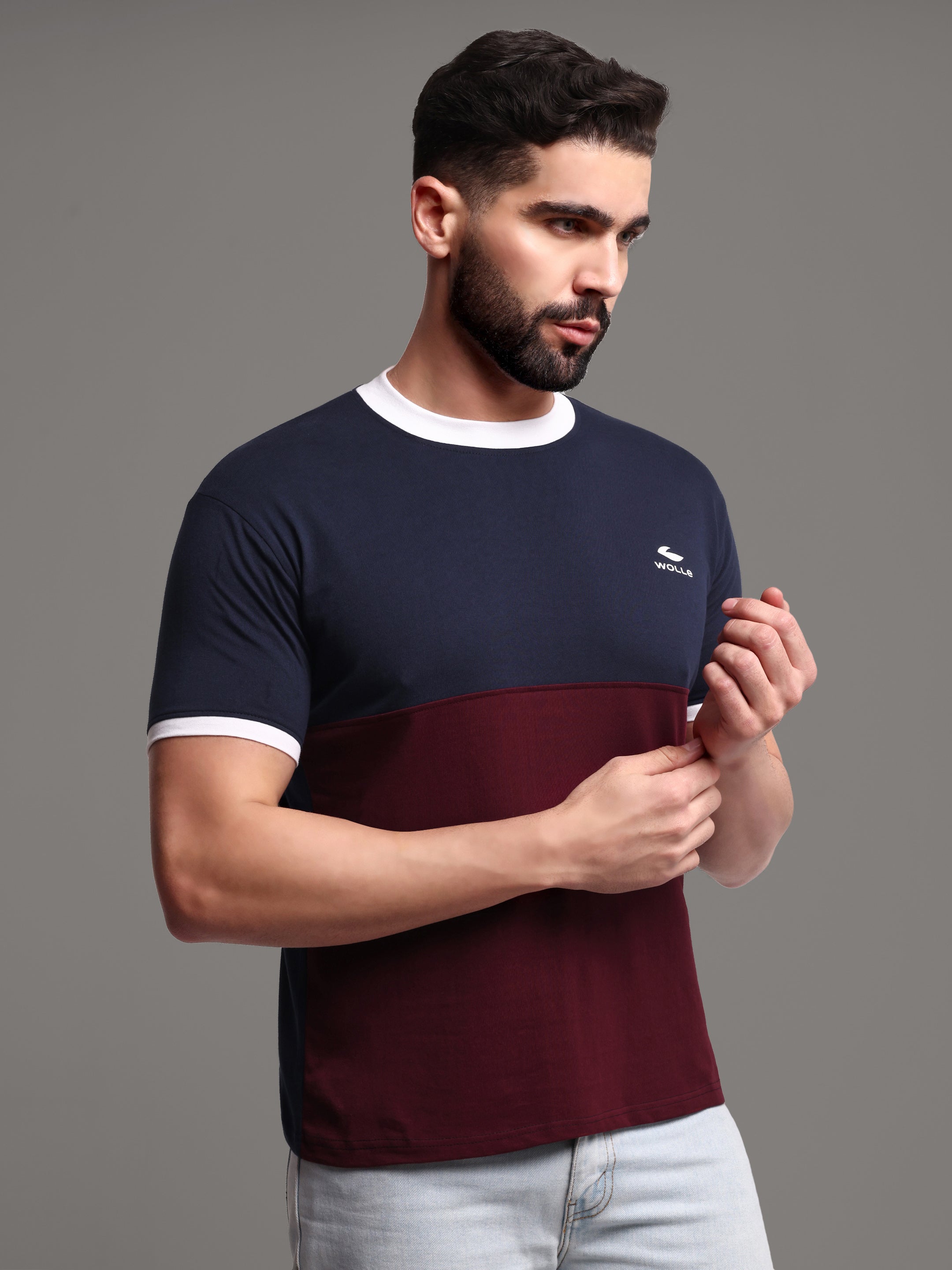 Men's Pure Cotton Patterned Round Neck T-Shirt