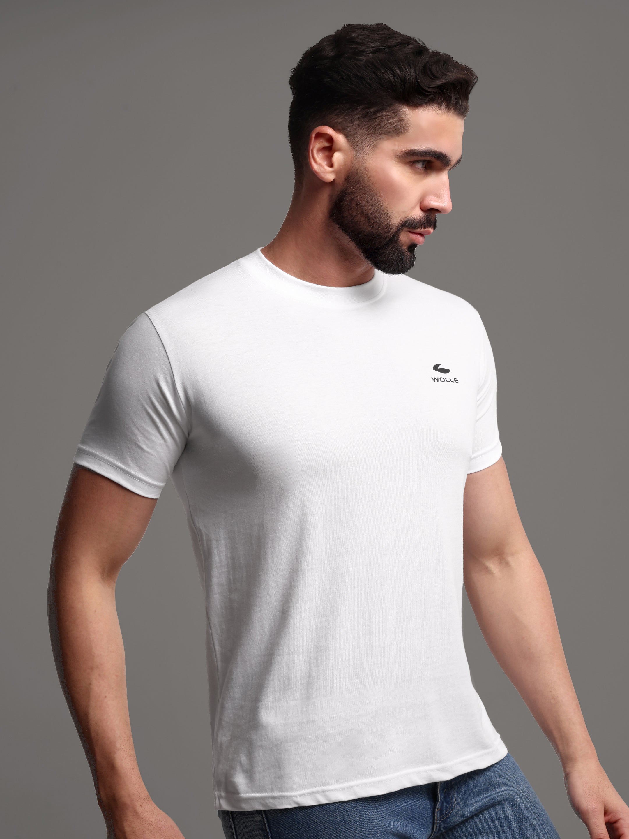 Pure Cotton solid Round Neck T-Shirt for Men