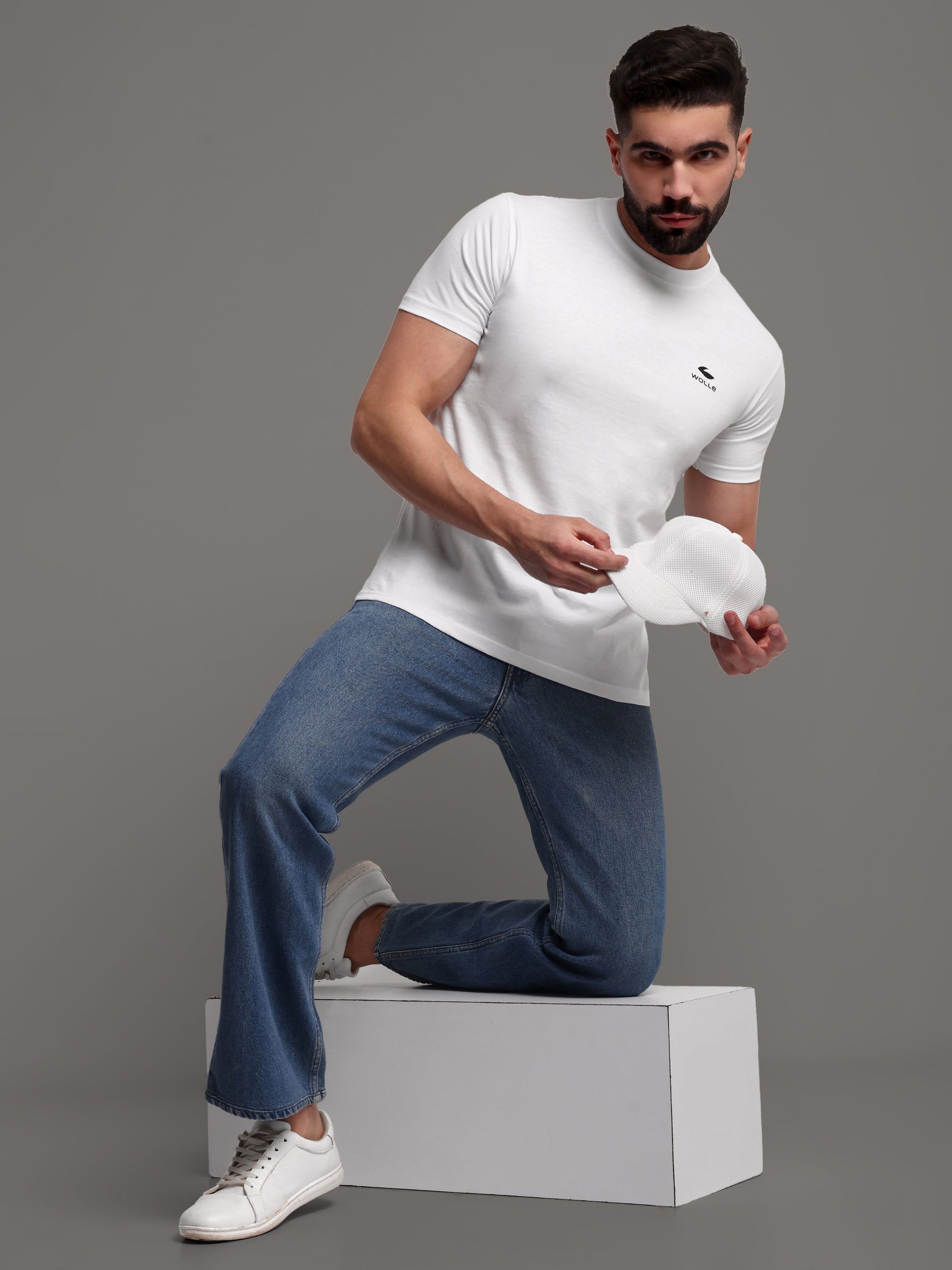 Pure Cotton solid Round Neck T-Shirt for Men