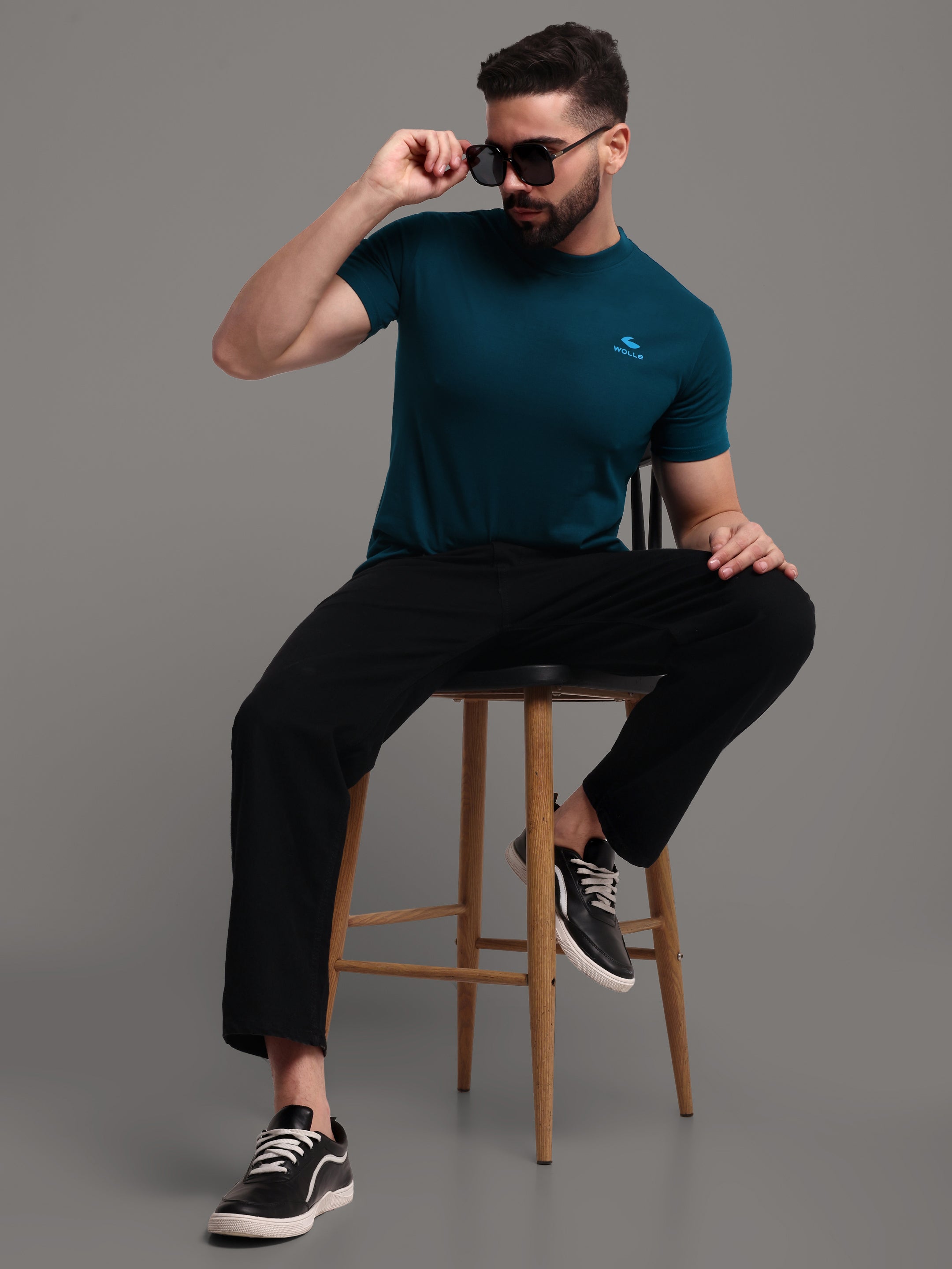 Pure Cotton solid Round Neck T-Shirt for Men