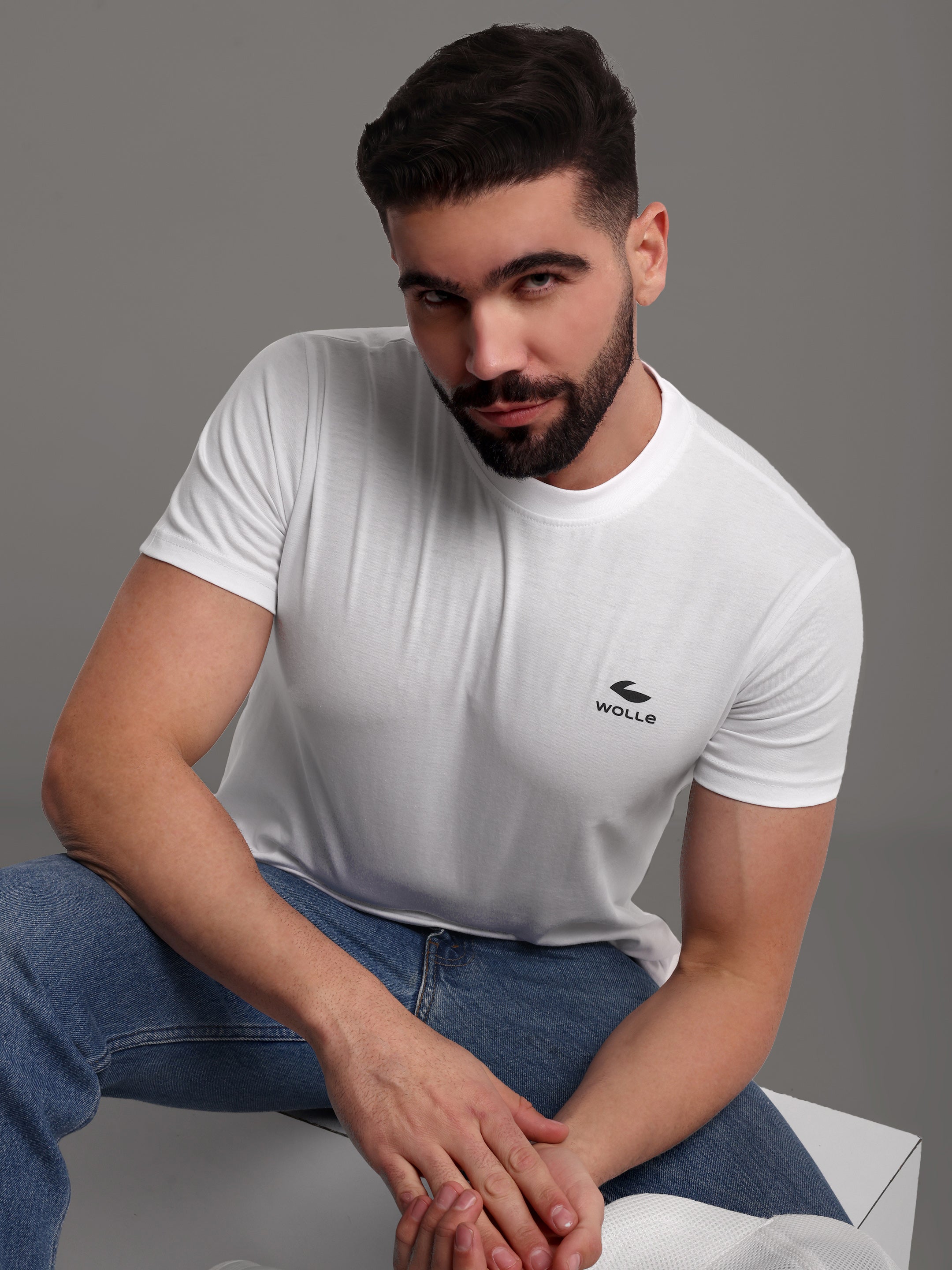 Pure Cotton solid Round Neck T-Shirt for Men