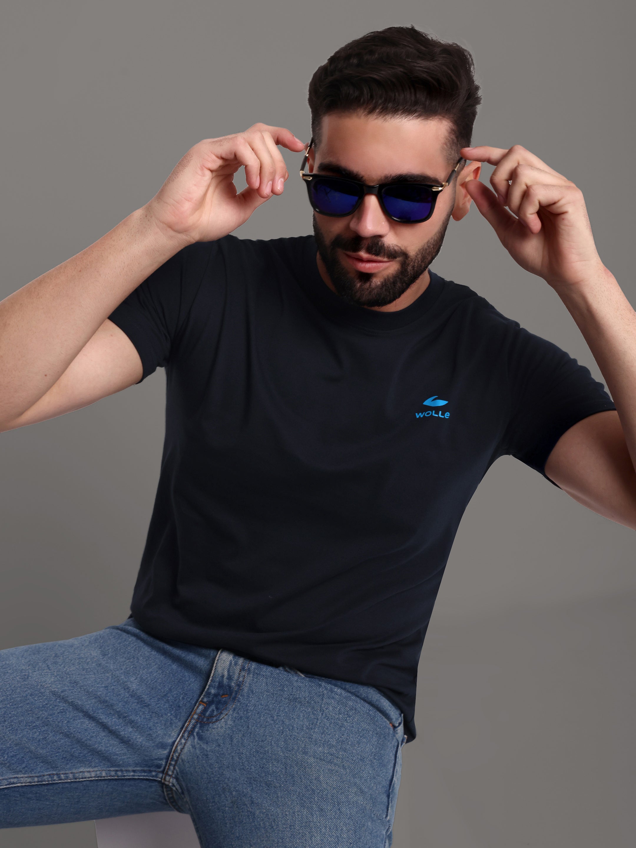 Pure Cotton solid Round Neck T-Shirt for Men