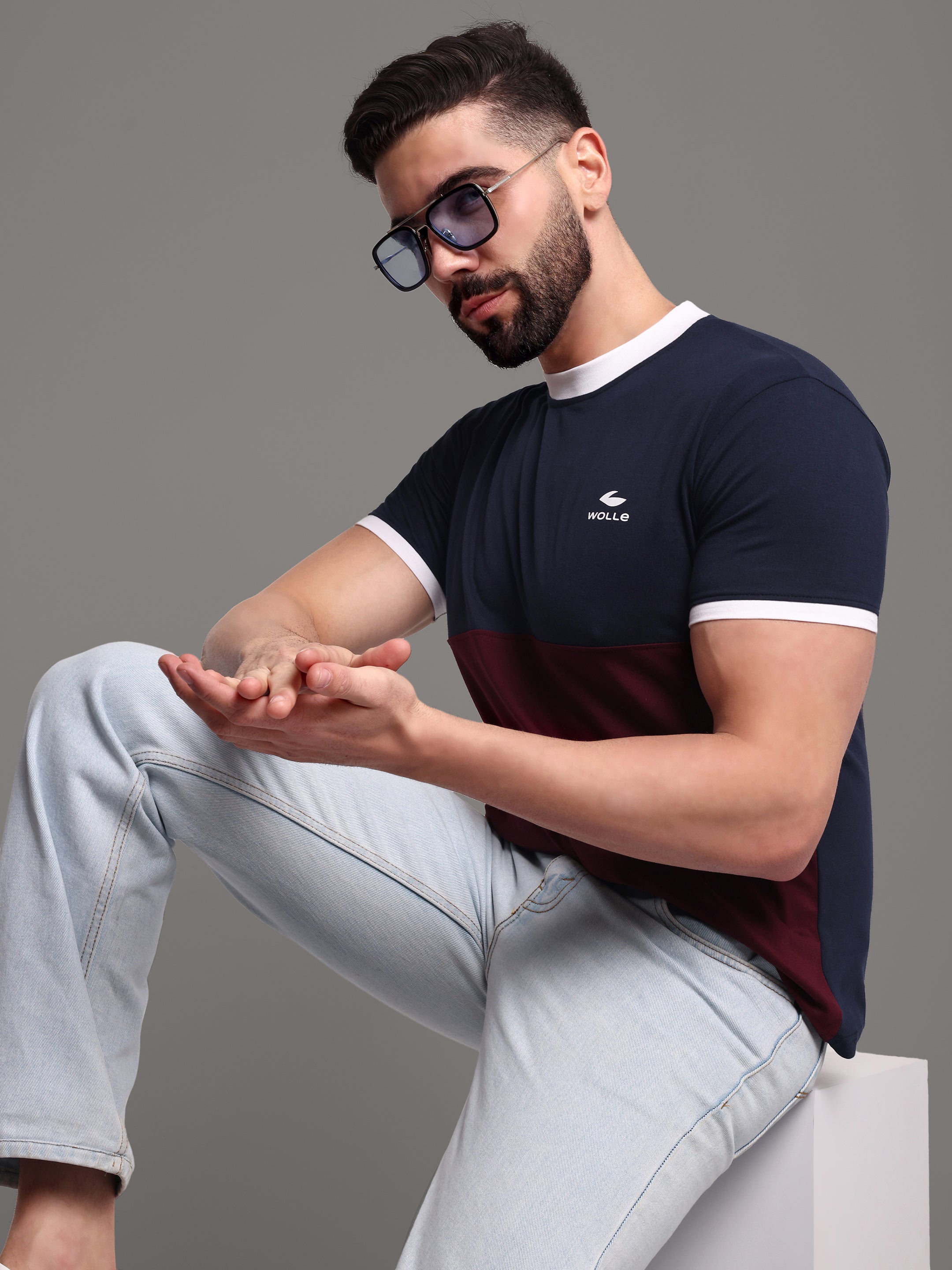 Men's Pure Cotton Patterned Round Neck T-Shirt