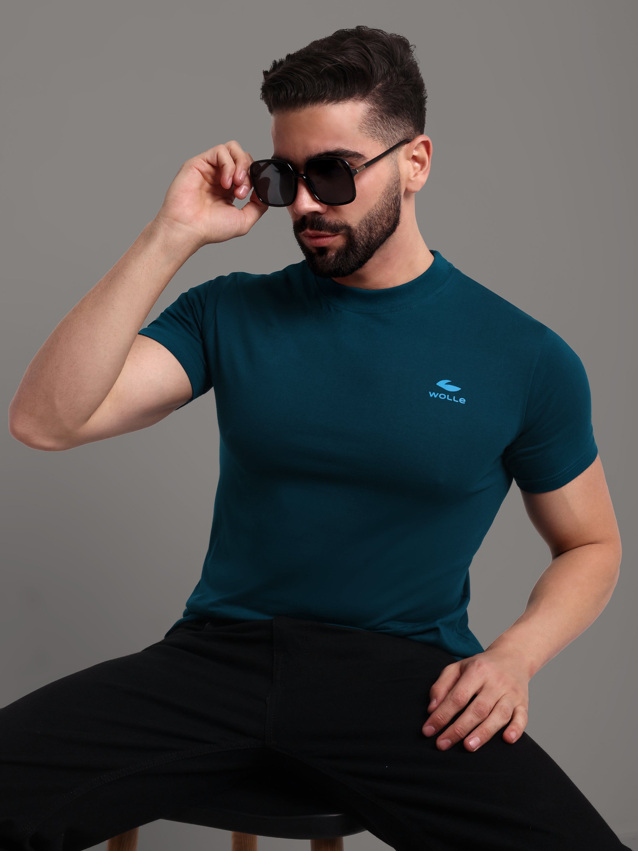 Pure Cotton solid Round Neck T-Shirt for Men